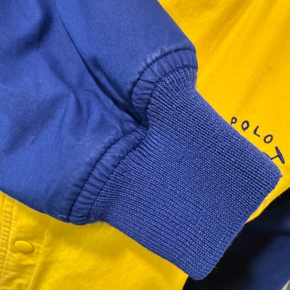 vintage Polo by Ralph Lauren Kids Yellow and Blue Puffer Jacket - Picture 6 of 11